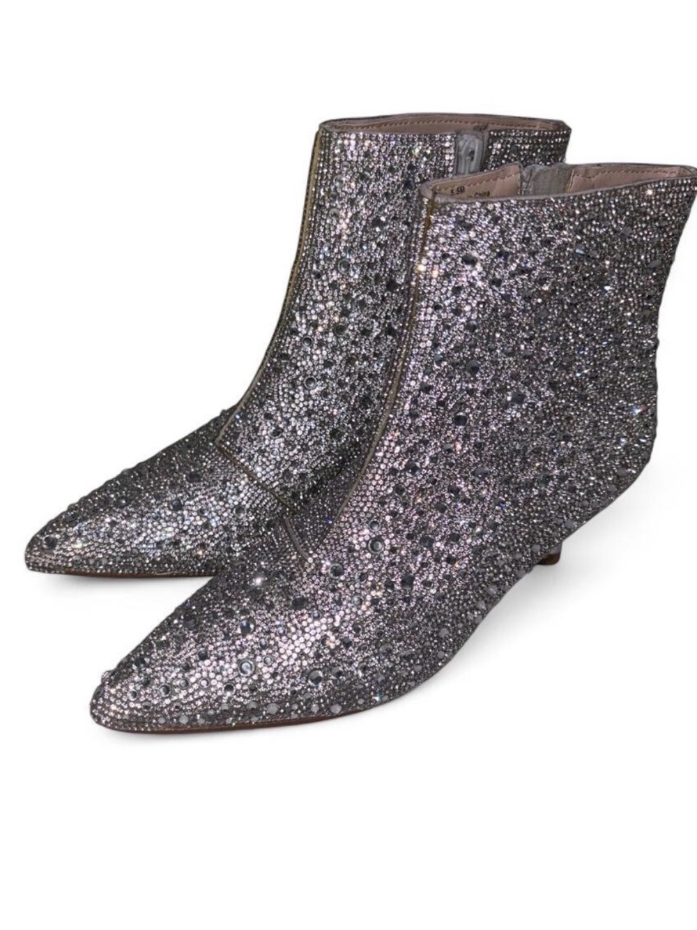 Abound by Nordstrom Glitter Embellished Pointed Toe Ankle Boots size 5.5
